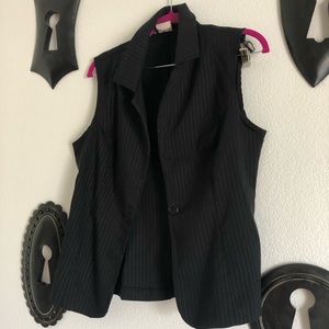 Black pin striped vest